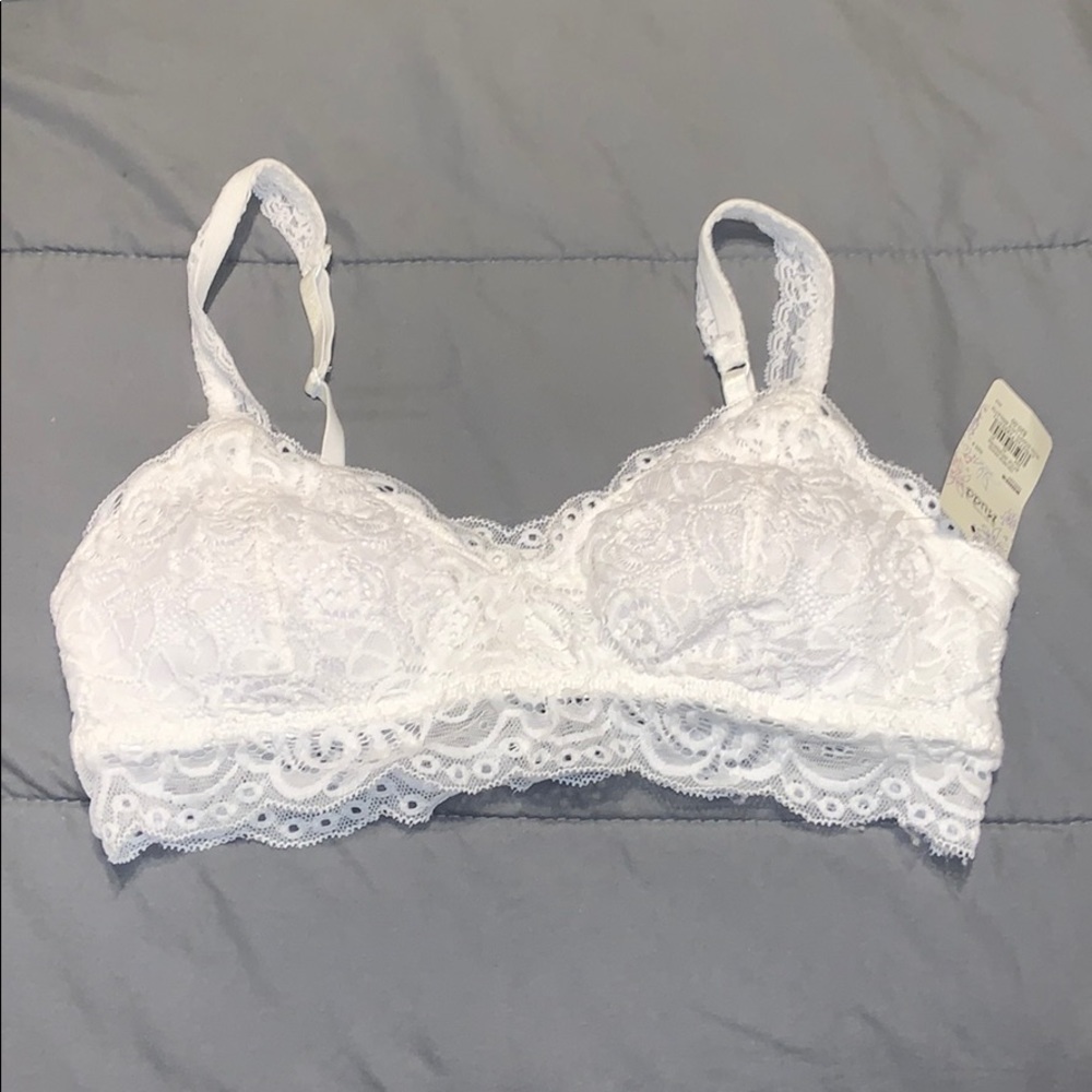 white bralette